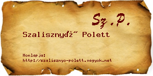 Szalisznyó Polett névjegykártya